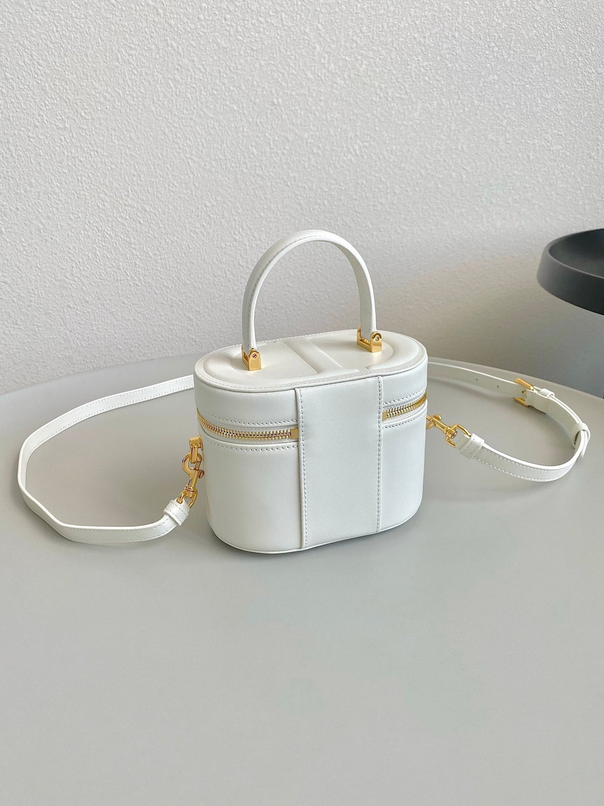 Dior Signature Vanity 16 in White Lambskin Bag