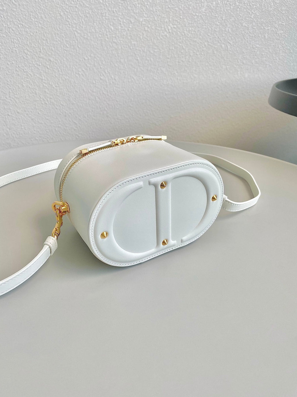 Dior Signature Vanity 16 in White Lambskin Bag