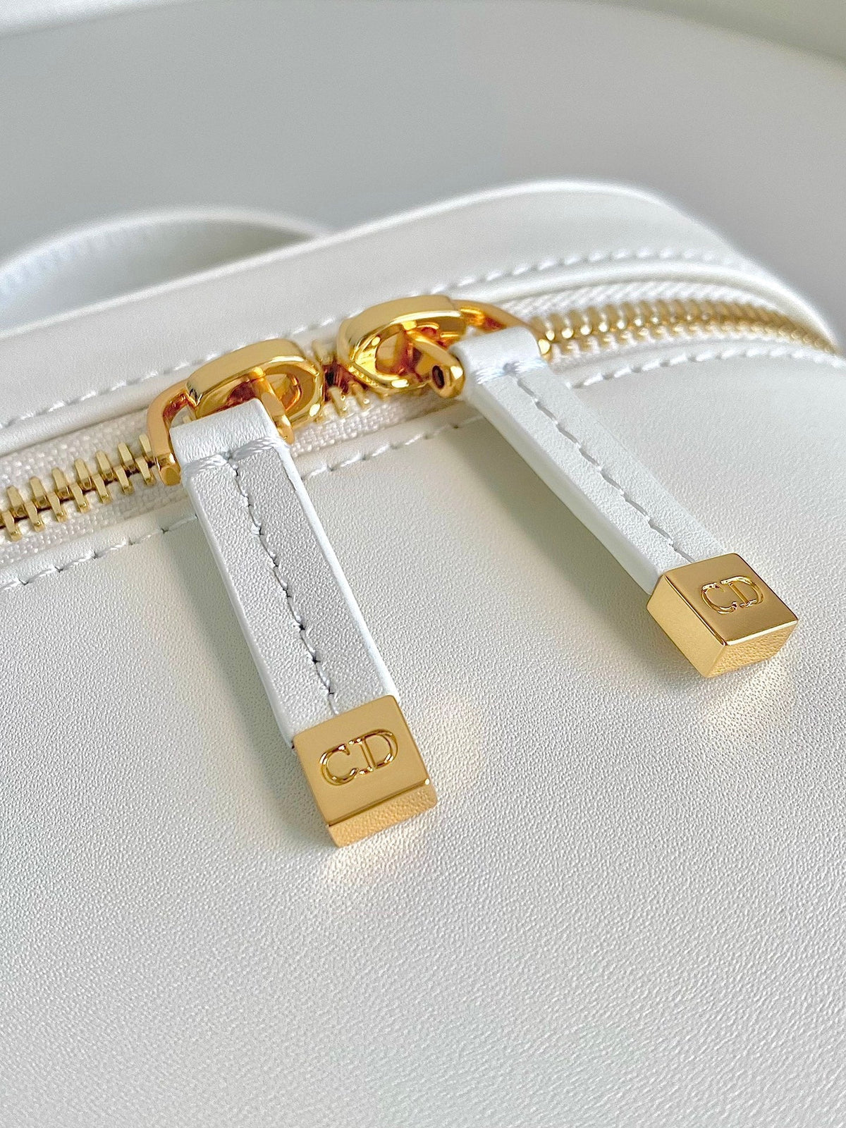 Dior Signature Vanity 16 in White Lambskin Bag