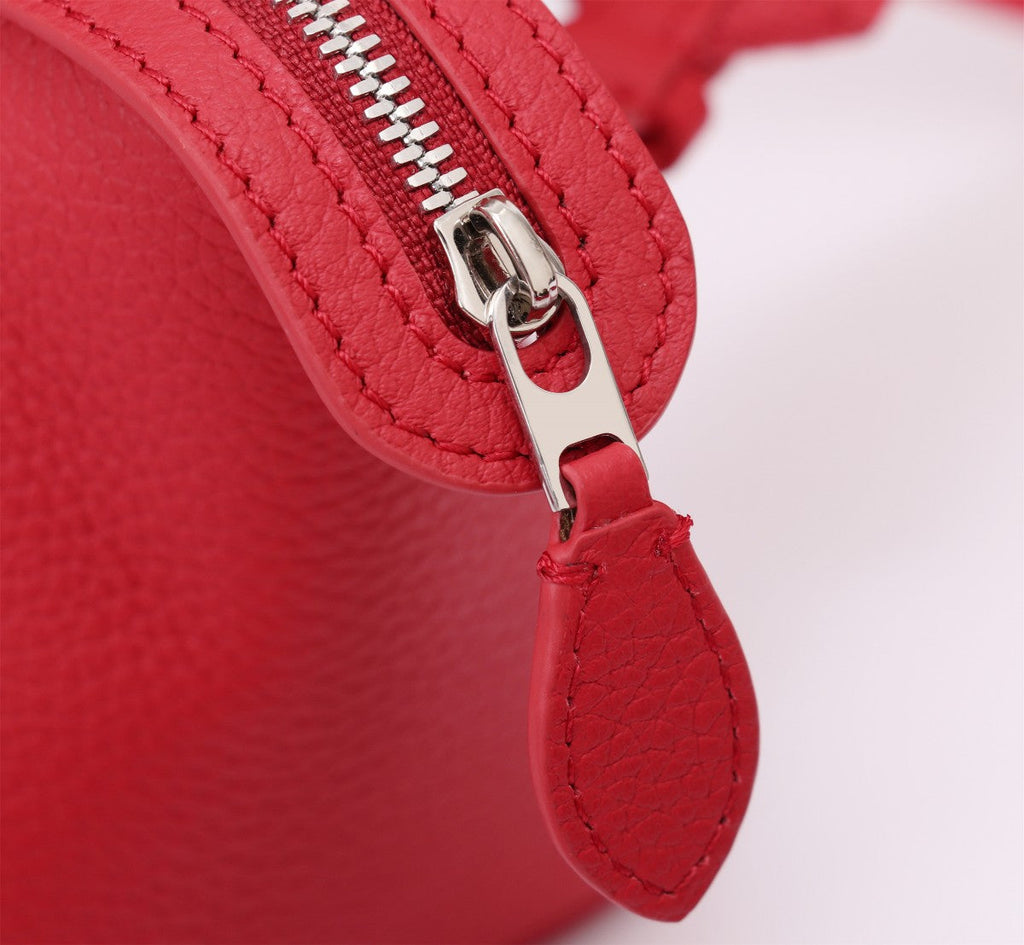 Loro Piana Nano Smile Bag 18 in Crimson Red Calfskin