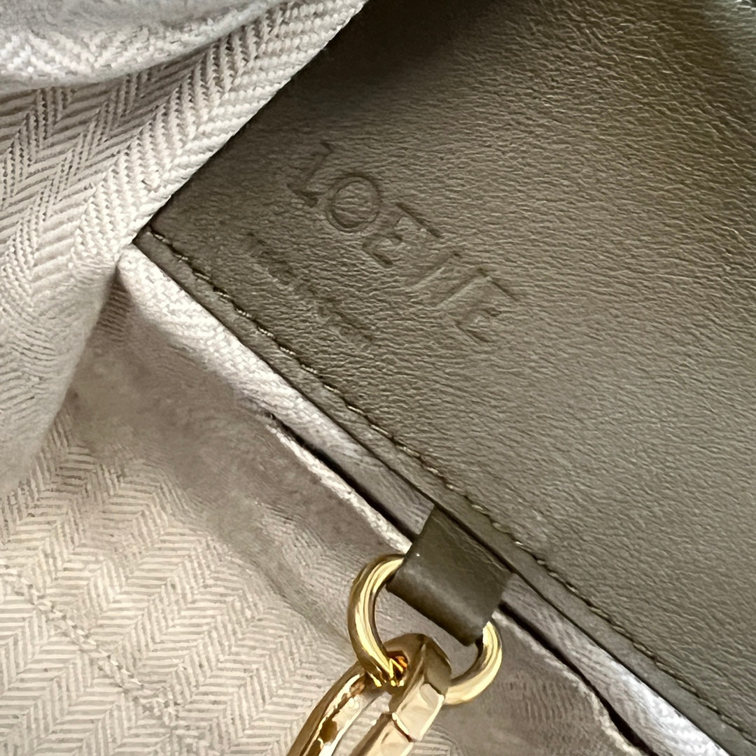 Loewe 20 Hammock Compact Bag in Army Green Calfskin