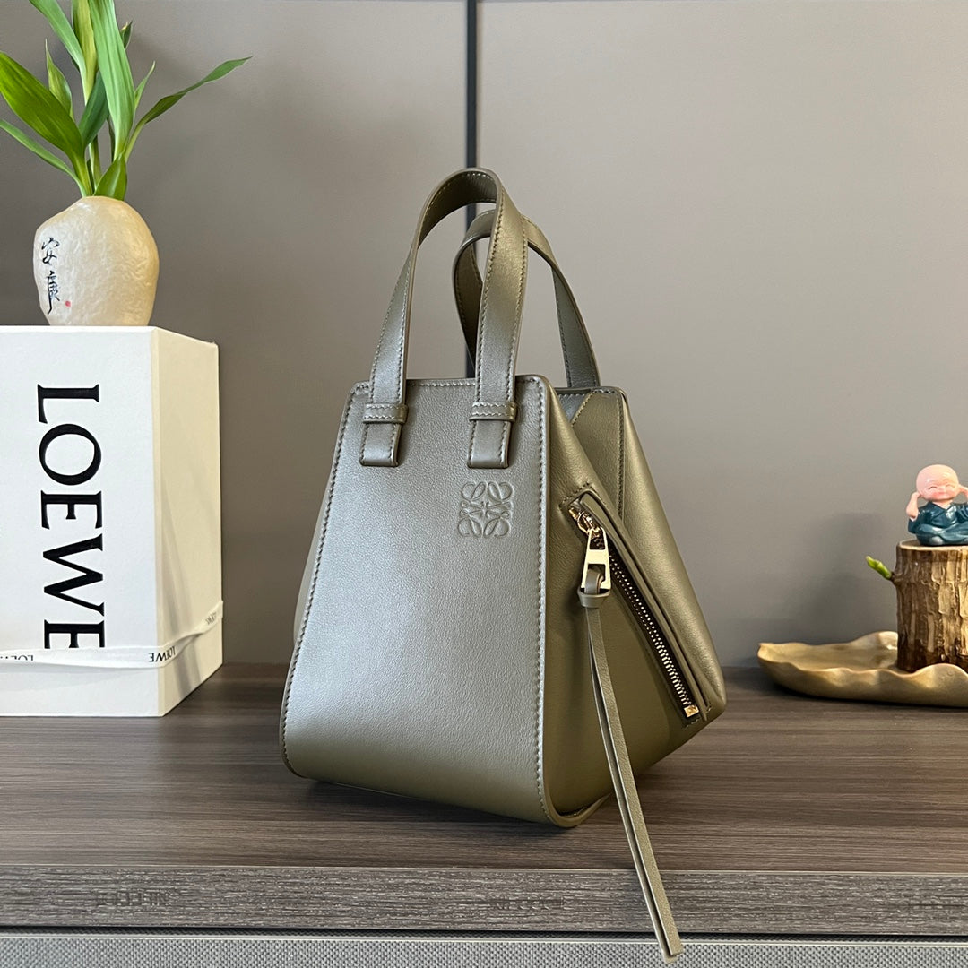 Loewe 20 Hammock Compact Bag in Army Green Calfskin