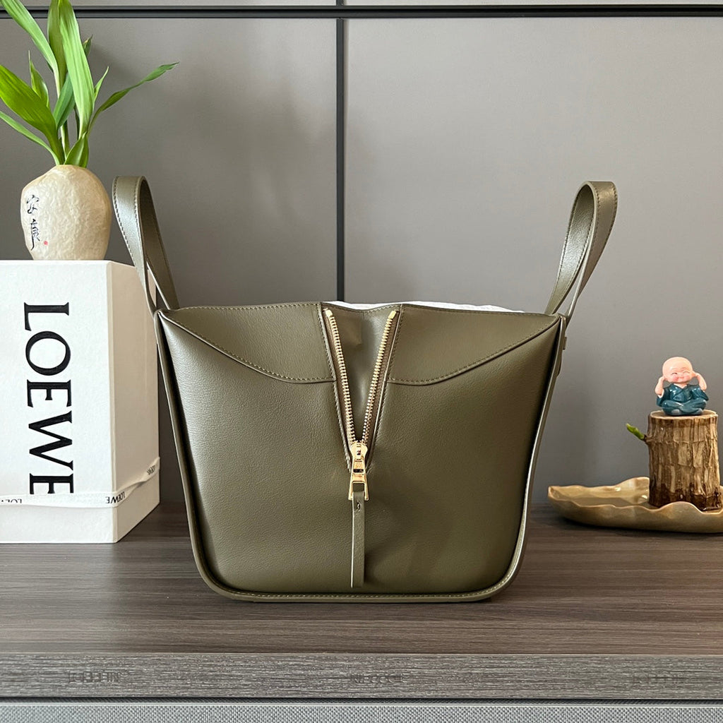 Loewe 20 Hammock Compact Bag in Army Green Calfskin