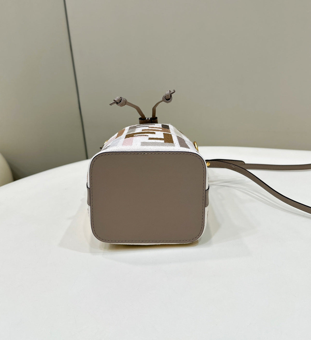 Fendi Mon Tresor 18 with Ff Motif in Multicolor Jacquard Fabric Bag