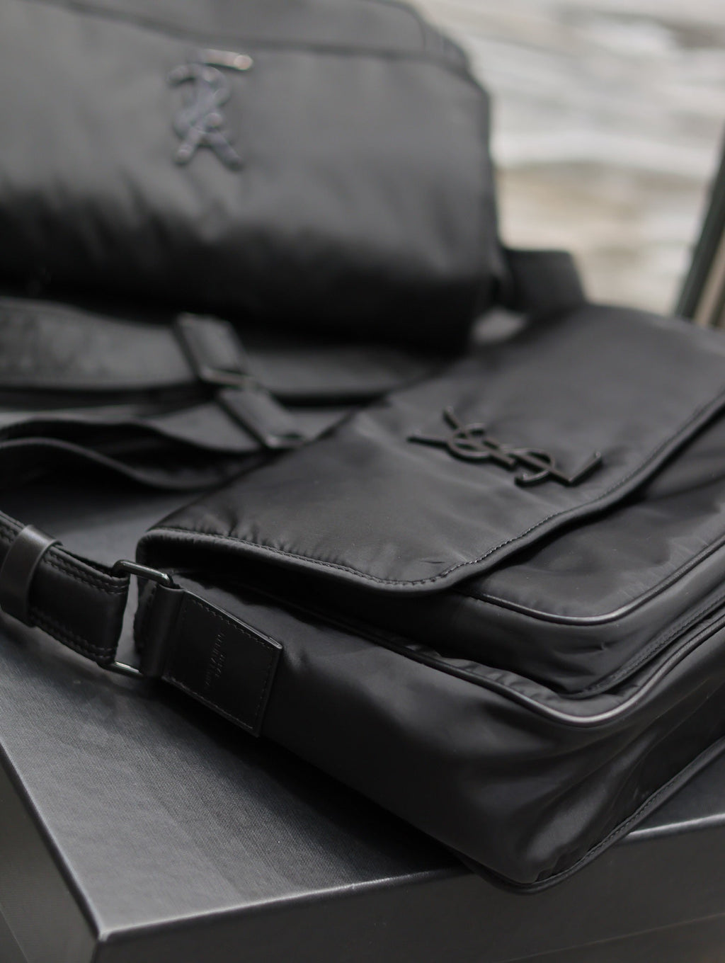 Saint Laurent Niki Medium 28 in Black Nylon Bag