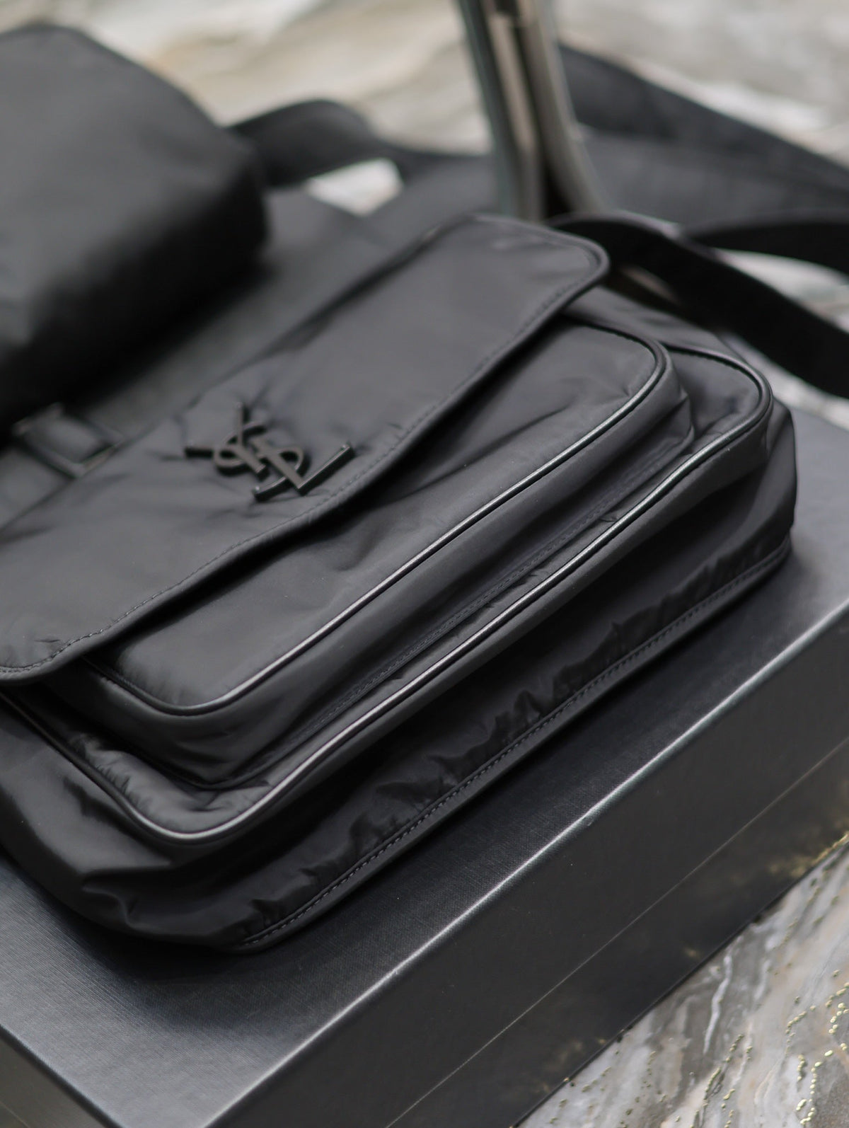 Saint Laurent Niki Medium 28 in Black Nylon Bag