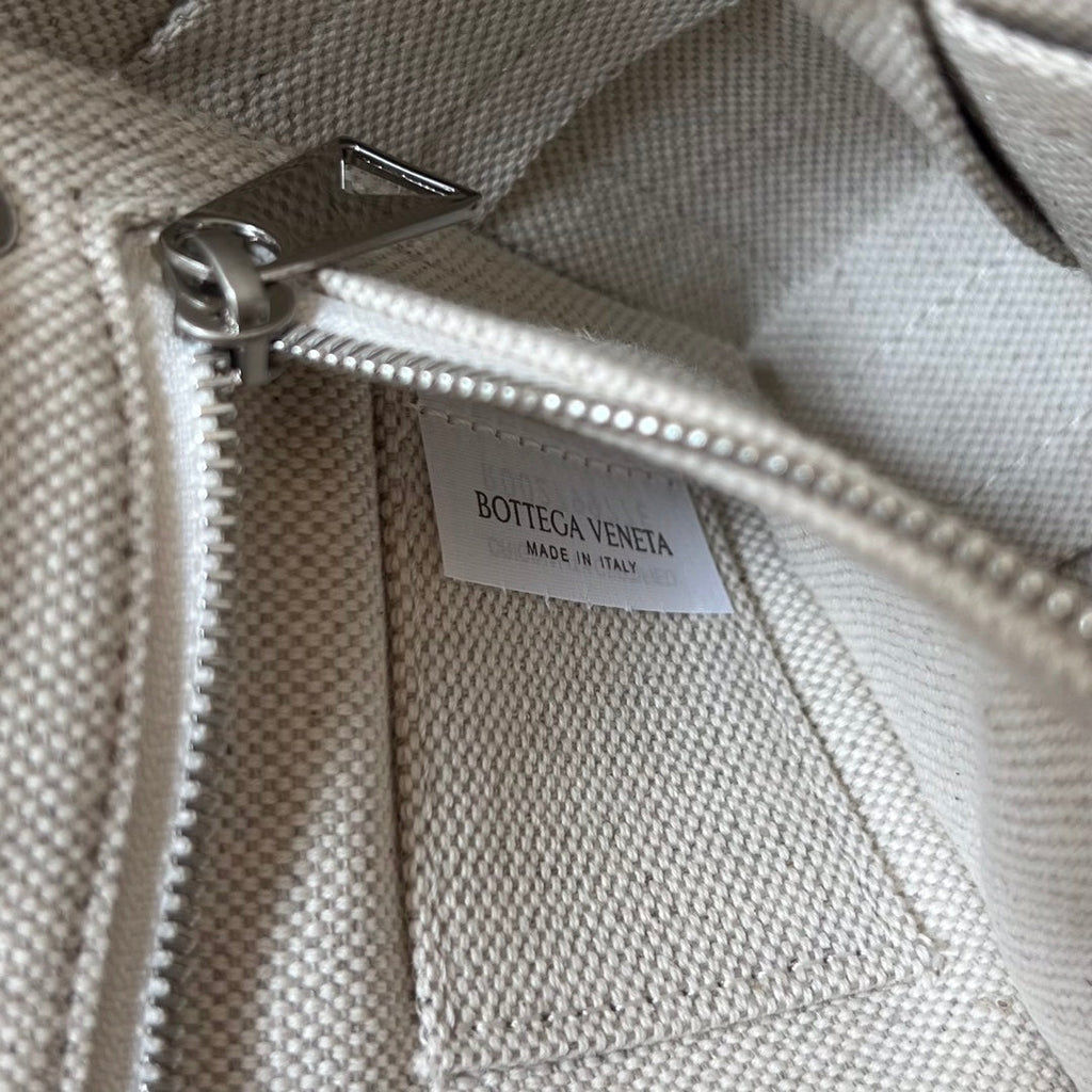 Bottega Veneta Mini Cassette 23 in Black White Calfskin Bag