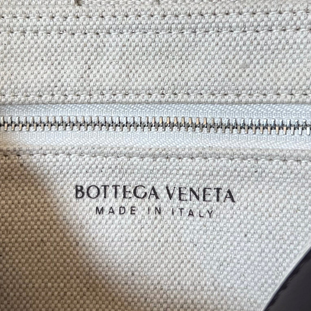 Bottega Veneta Mini Cassette 23 in Black White Calfskin Bag