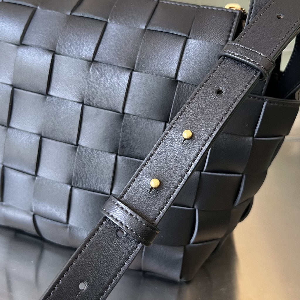 Bottega Veneta Small 22 Cassette in Black Lambskin Bag