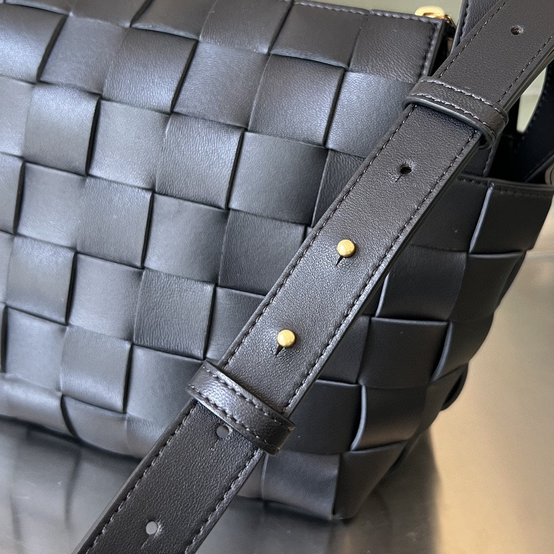 Bottega Veneta Small 22 Cassette in Black Lambskin Bag