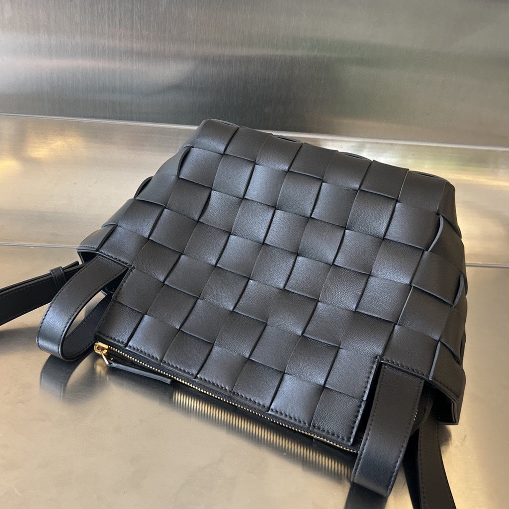 Bottega Veneta Small 22 Cassette in Black Lambskin Bag