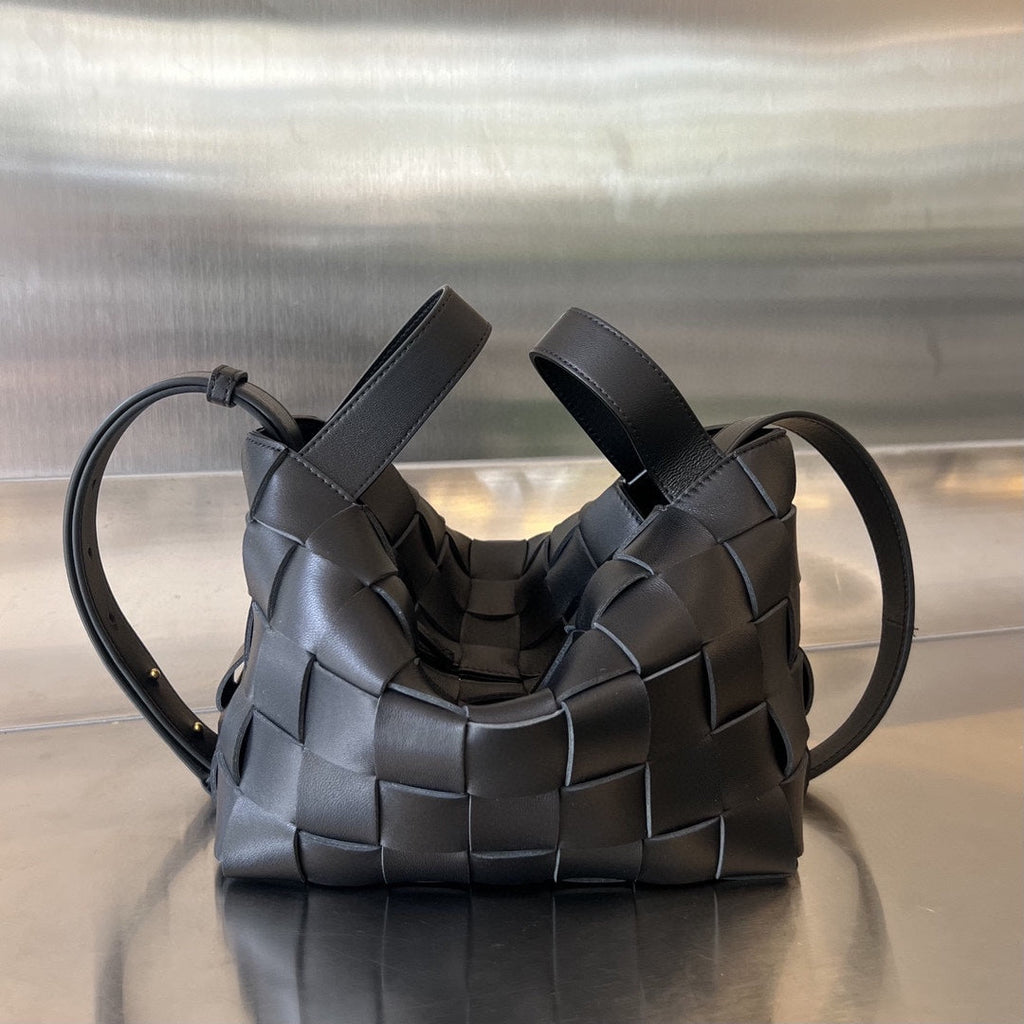Bottega Veneta Small 22 Cassette in Black Lambskin Bag