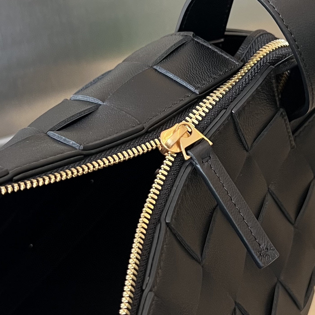 Bottega Veneta Small 22 Cassette in Black Lambskin Bag