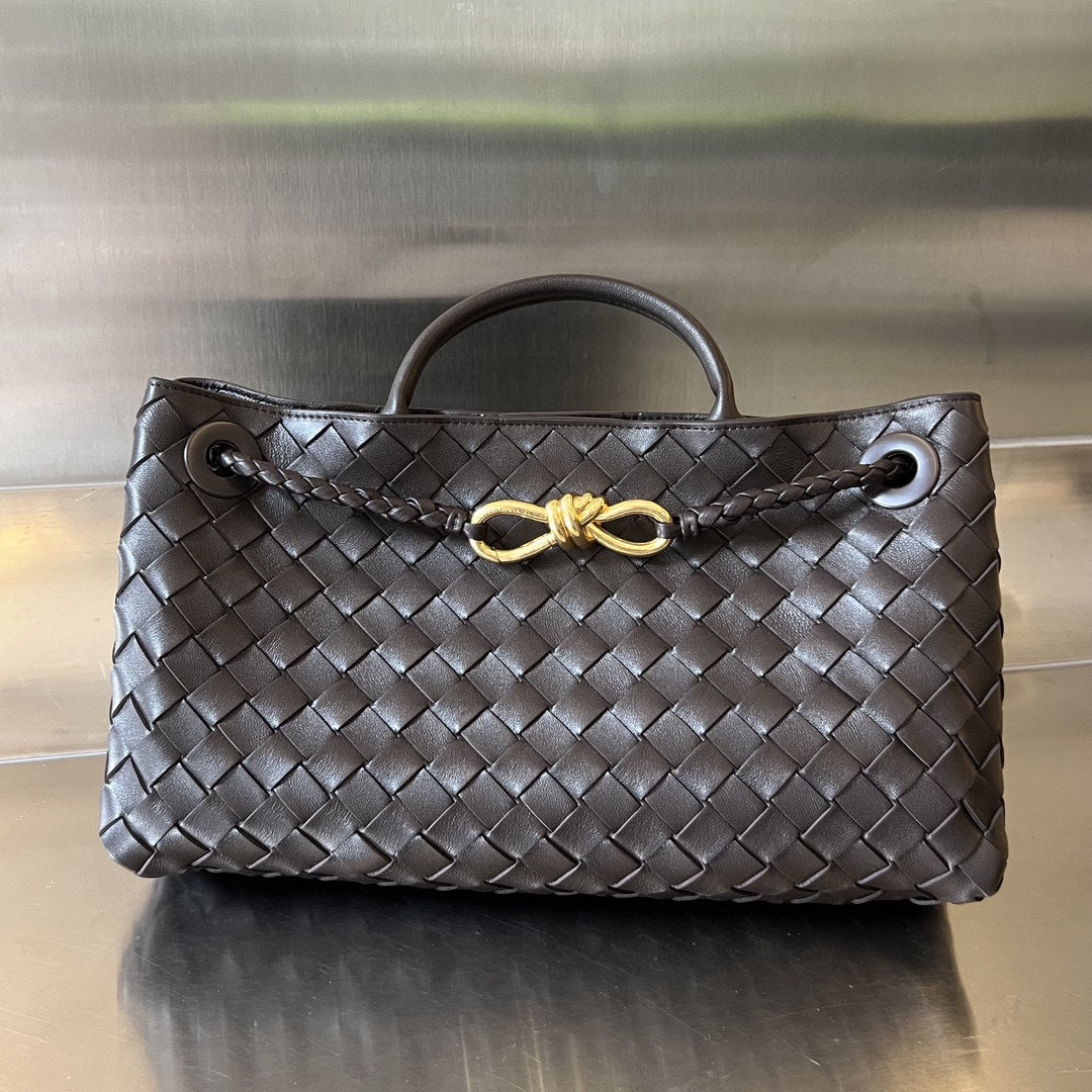 Bottega Veneta Small Andiamo 29 in Dark Brown Lambskin Bag