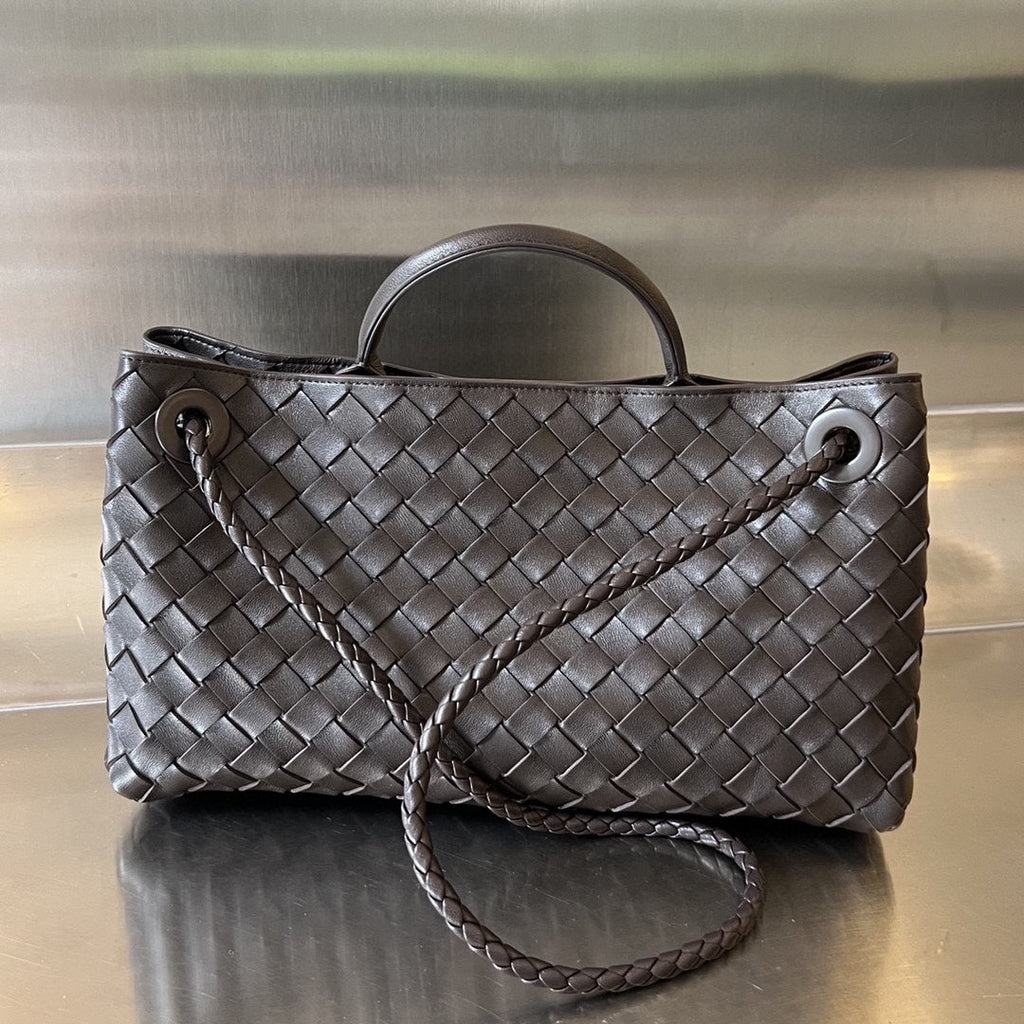 Bottega Veneta Small Andiamo 29 in Dark Brown Lambskin Bag