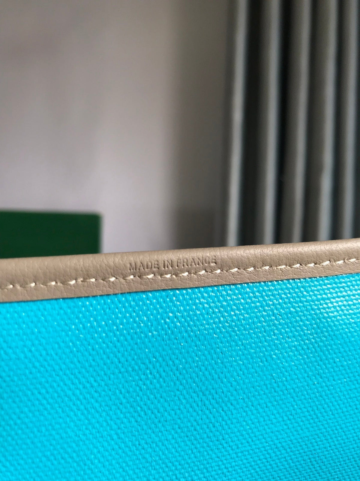 Goyard Saint Louis PM 40 in Grey Mix Blue Goyardine Canvas and Calfskin Bag