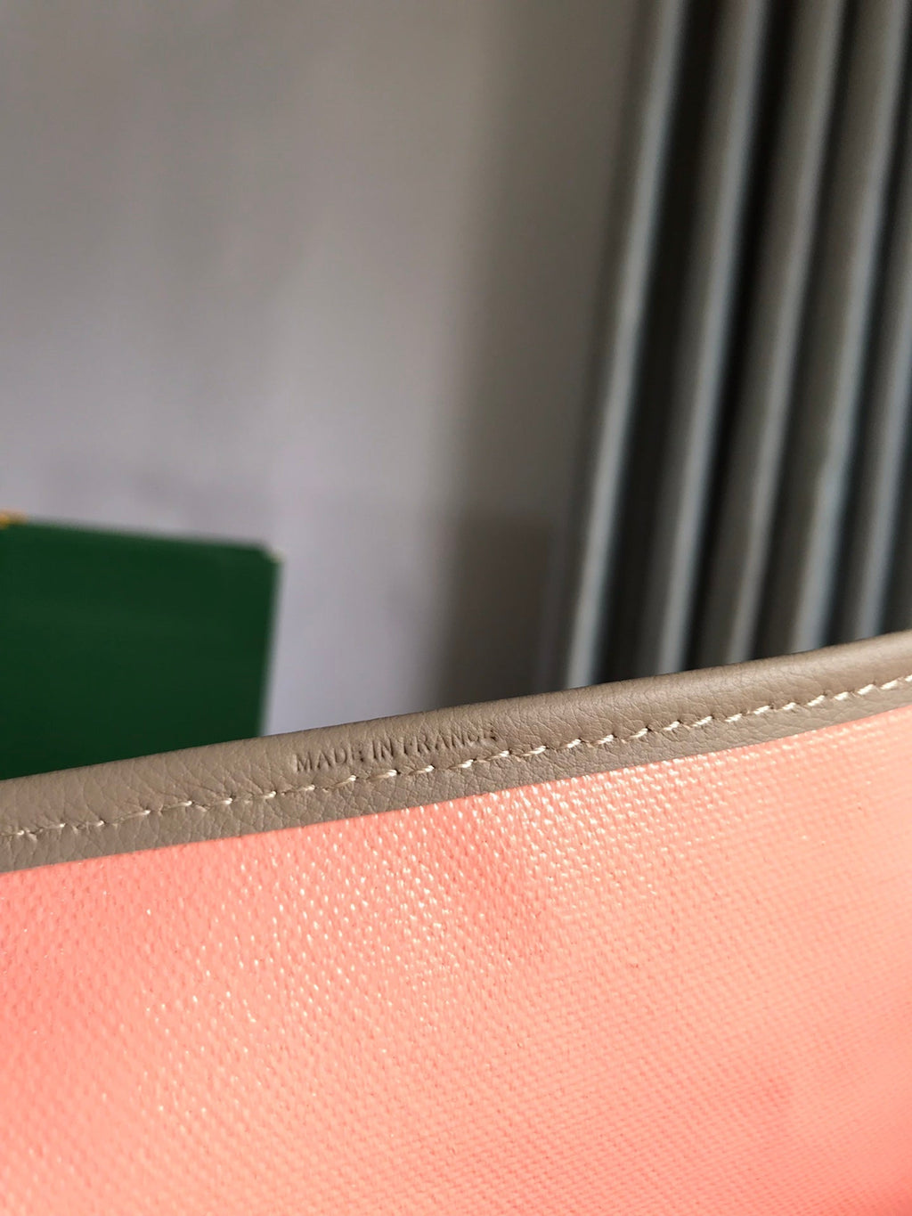 Goyard Saint Louis PM 40 in Grey Mix Pink Goyardine Canvas and Calfskin Bag