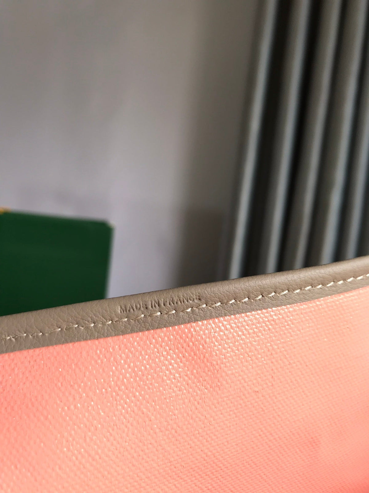 Goyard Saint Louis PM 40 in Grey Mix Pink Goyardine Canvas and Calfskin Bag