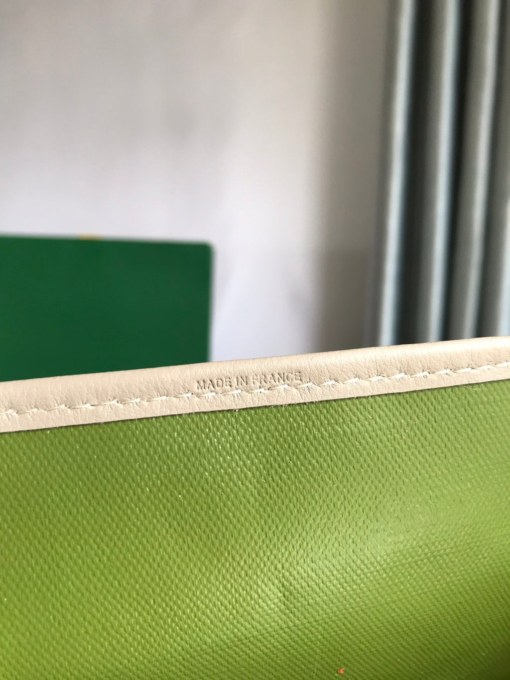 Goyard Saint Louis PM 34 in Grey Mix Green Goyardine Canvas and Calfskin Bag