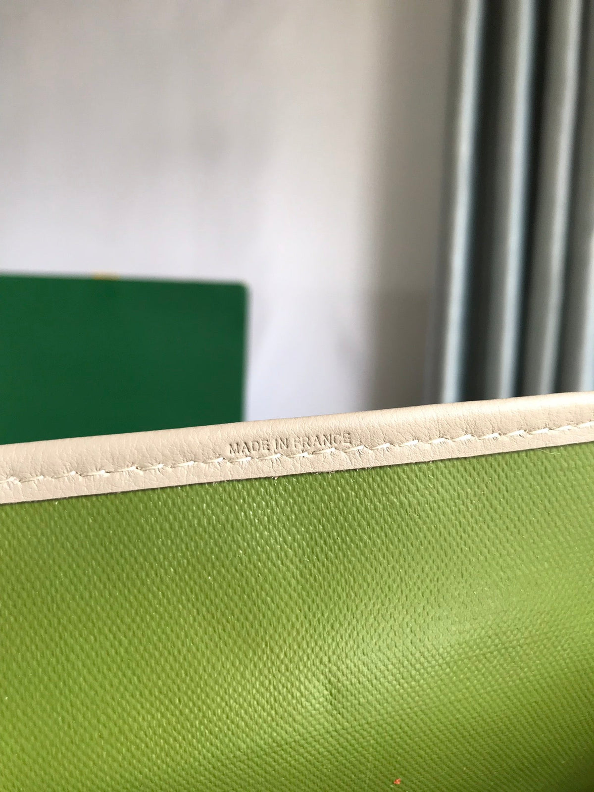Goyard Saint Louis PM 34 in Grey Mix Green Goyardine Canvas and Calfskin Bag