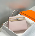 Hermes Kelly 25cm in Epsom Mauve Swift Calfskin Silver Hardware Bag