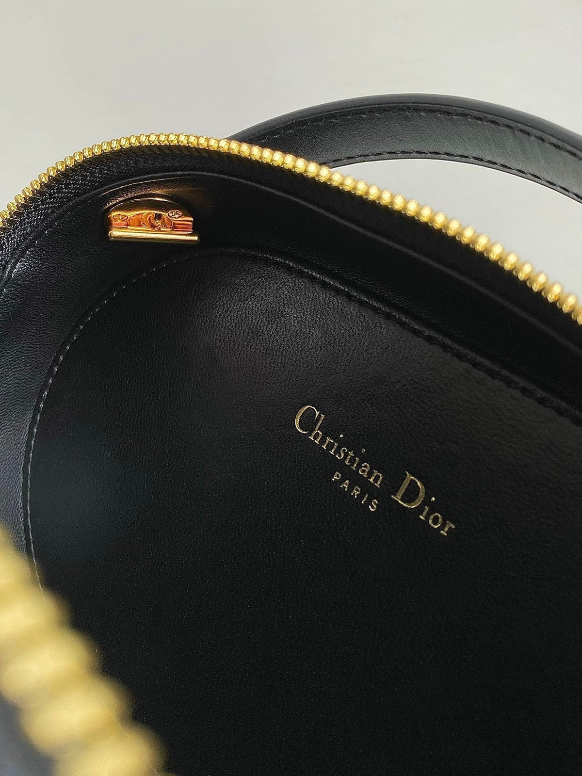 Dior Signature 18 Oval Bag in Black Calfskin