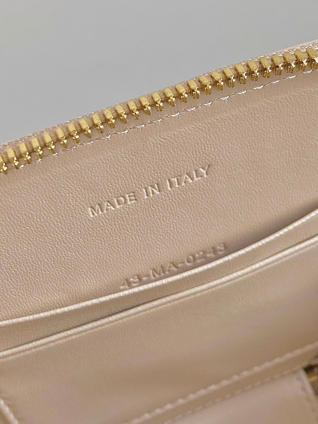 Dior Signature 18 Oval Bag in Beige Calfskin