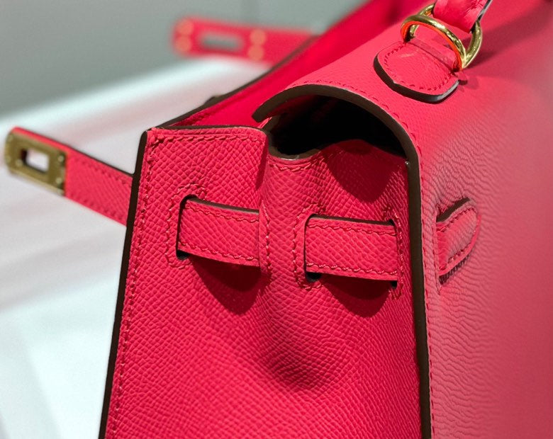 Hermes Kelly 25cm in Rose Tyrien Swift Calfskin Gold Hardware Bag