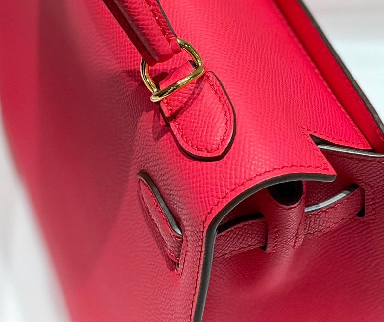 Hermes Kelly 25cm in Rose Tyrien Swift Calfskin Gold Hardware Bag
