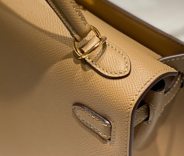 Hermes Kelly 25cm in Chai Epsom Calfskin Gold Hardware Bag