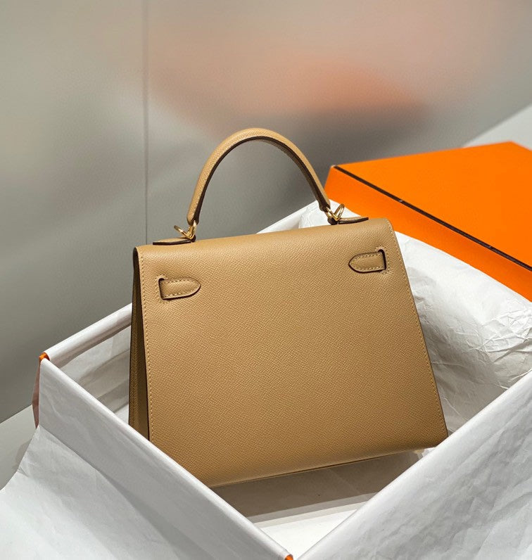 Hermes Kelly 25cm in Chai Epsom Calfskin Gold Hardware Bag