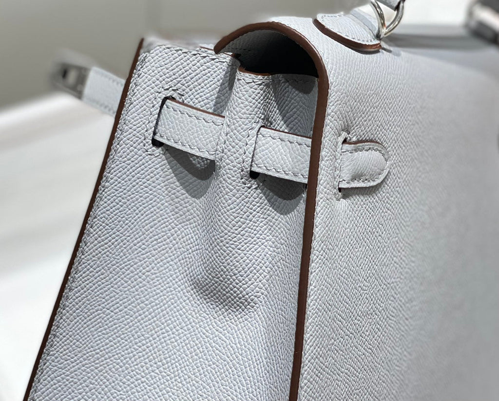 Hermes Kelly 25cm in Gris Perle Epsom Calfskin Palladium Hardware Bag