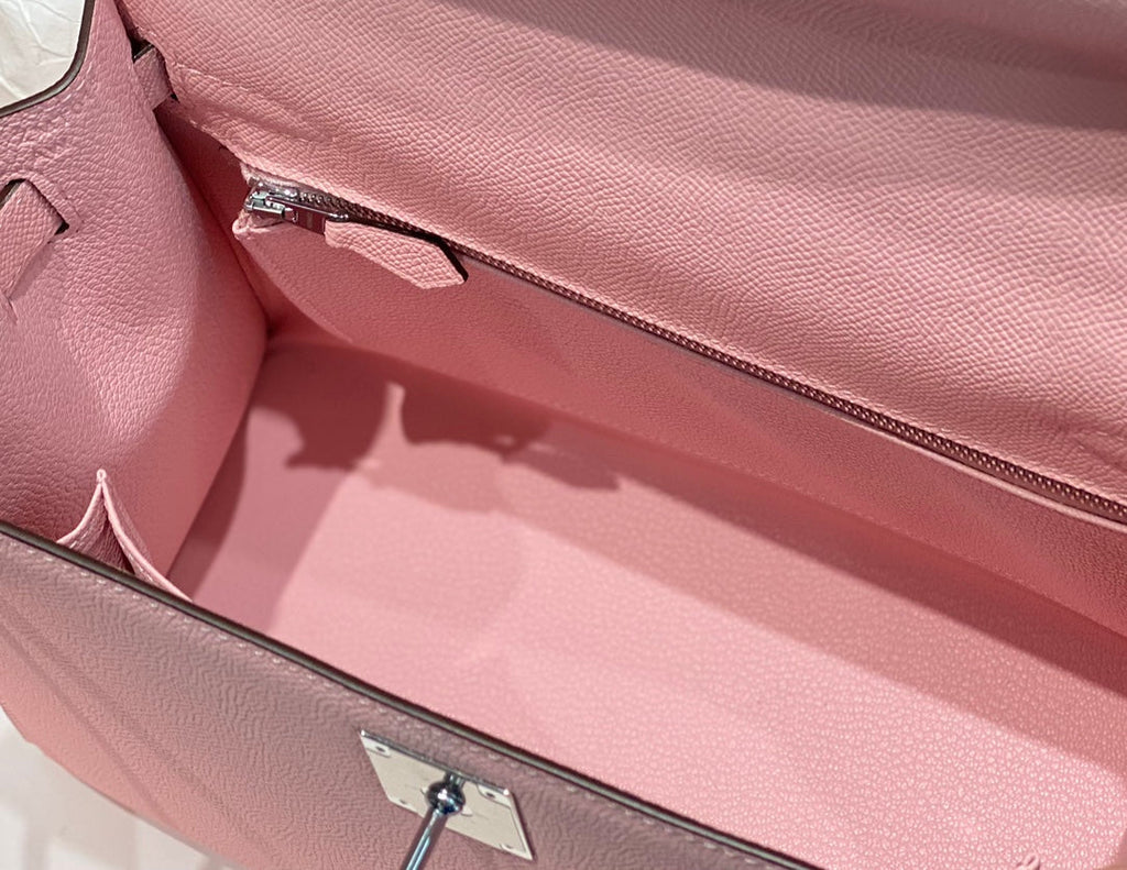 Hermes Kelly 28cm in Rose Sakura Swift Calfskin Silver Hardware Bag