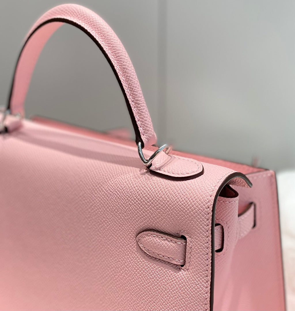 Hermes Kelly 28cm in Rose Sakura Swift Calfskin Silver Hardware Bag