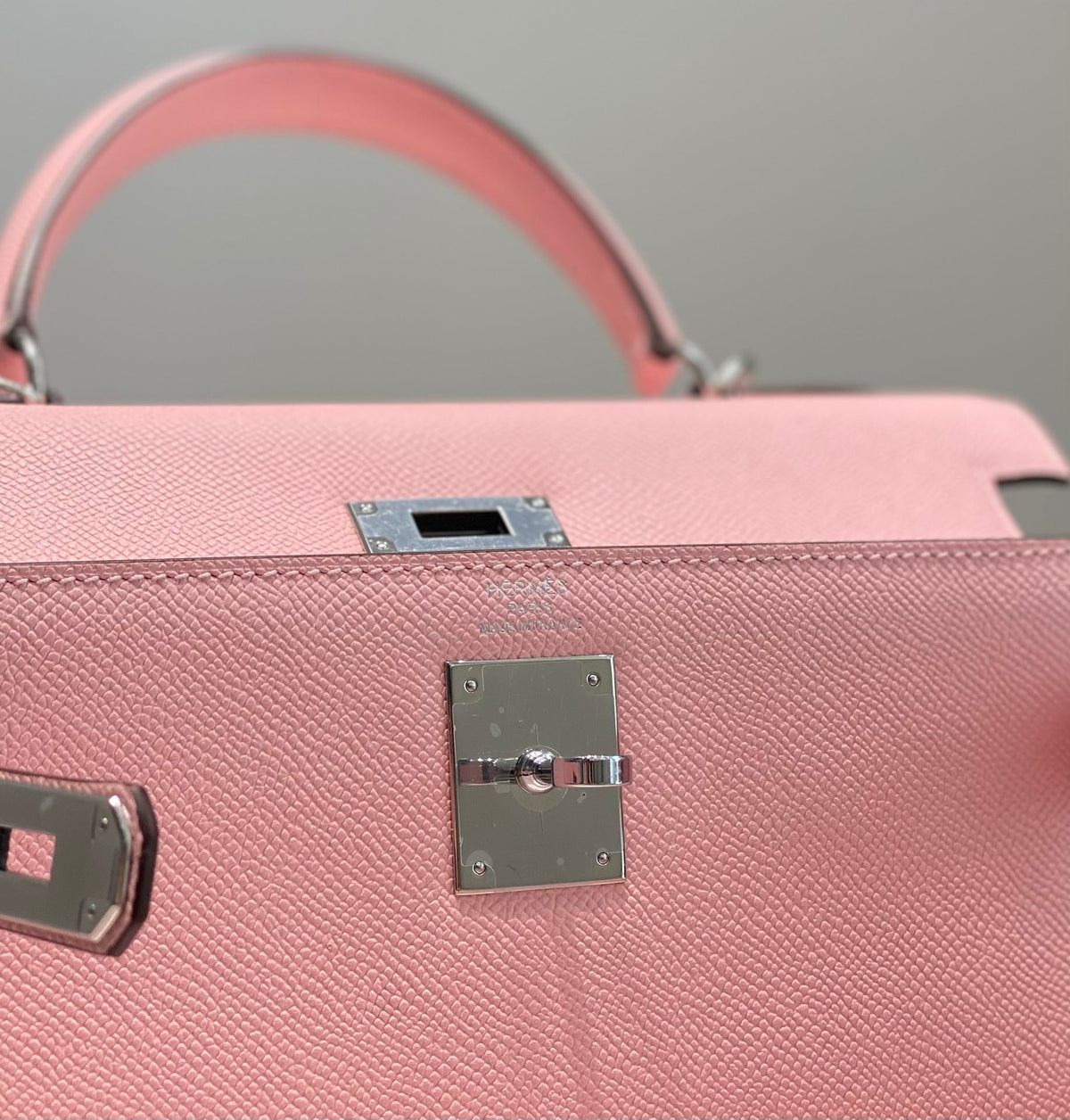 Hermes Kelly 28cm in Rose Sakura Swift Calfskin Silver Hardware Bag