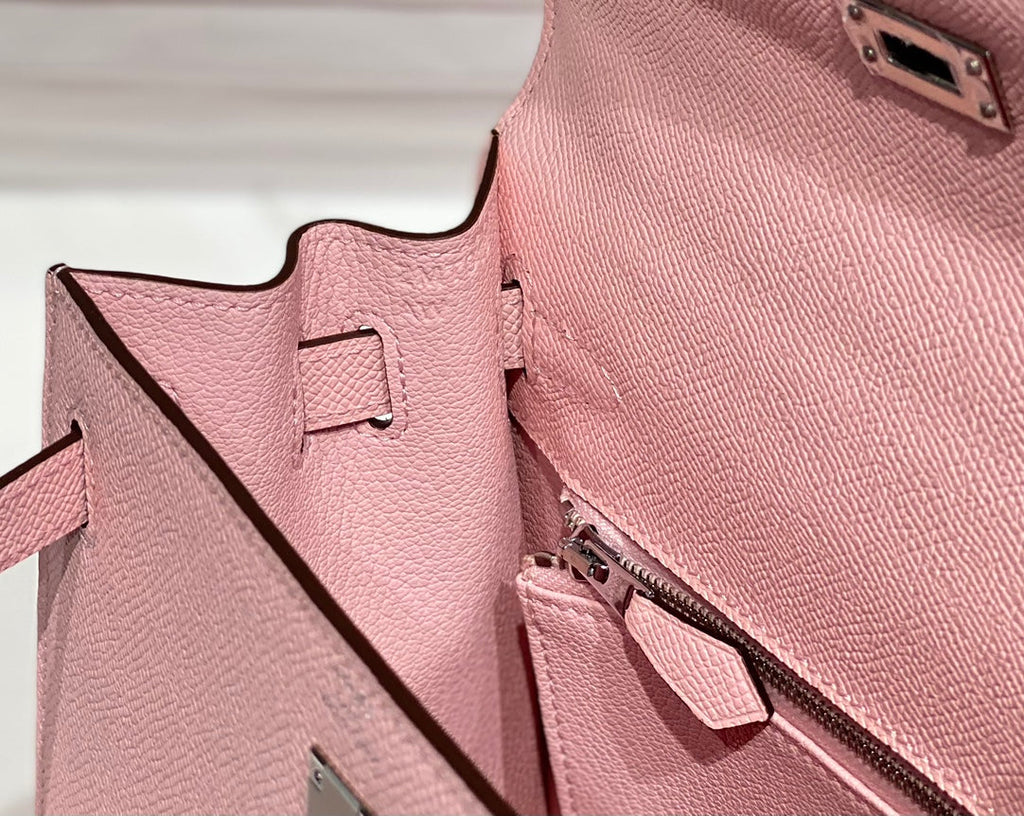 Hermes Kelly 28cm in Rose Sakura Swift Calfskin Silver Hardware Bag