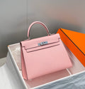Hermes Kelly 28cm in Rose Sakura Swift Calfskin Silver Hardware Bag