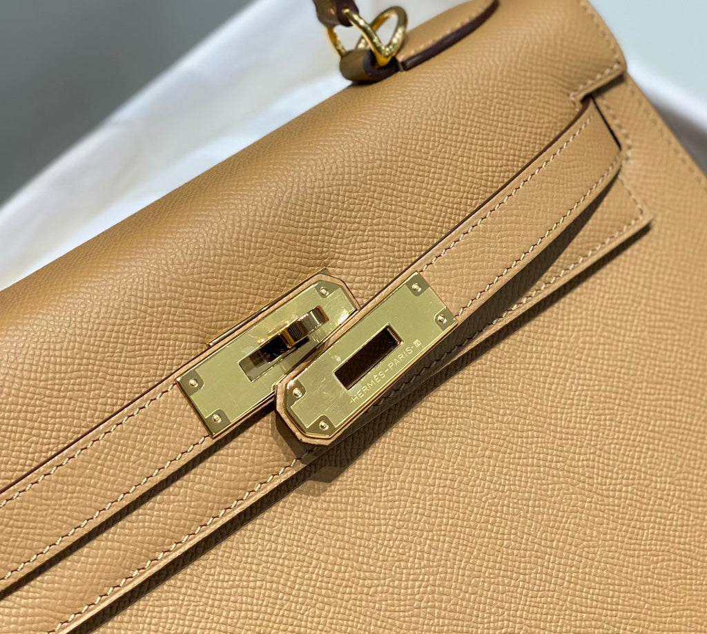 Hermes Kelly 28cm in Chai Epsom Calfskin Gold Hardware Bag