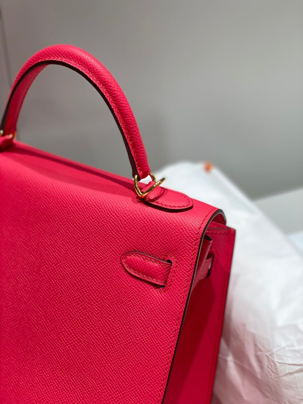 Hermes Kelly 28cm in Rose Tyrien Swift Calfskin Gold Hardware Bag