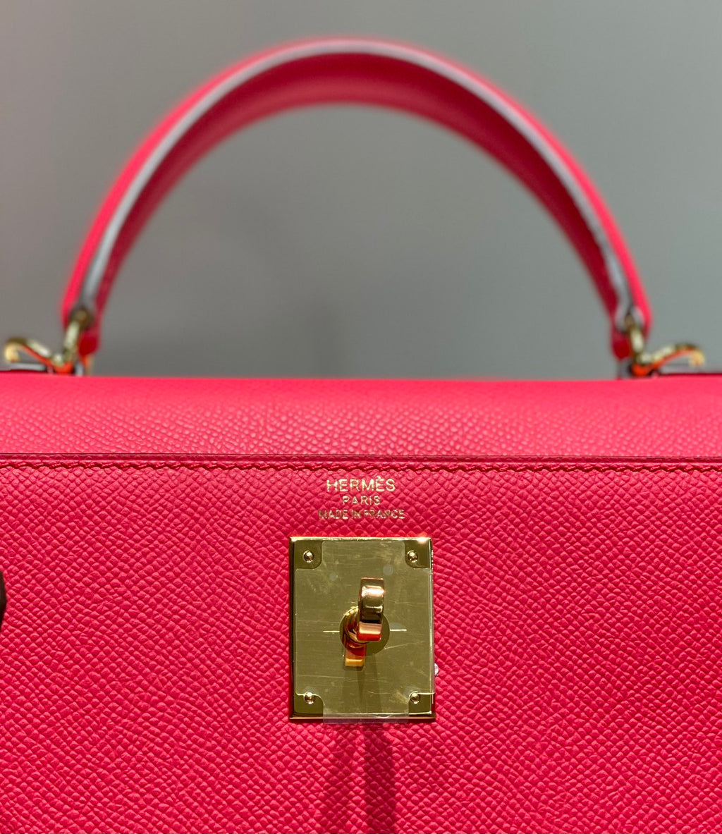 Hermes Kelly 28cm in Rose Tyrien Swift Calfskin Gold Hardware Bag
