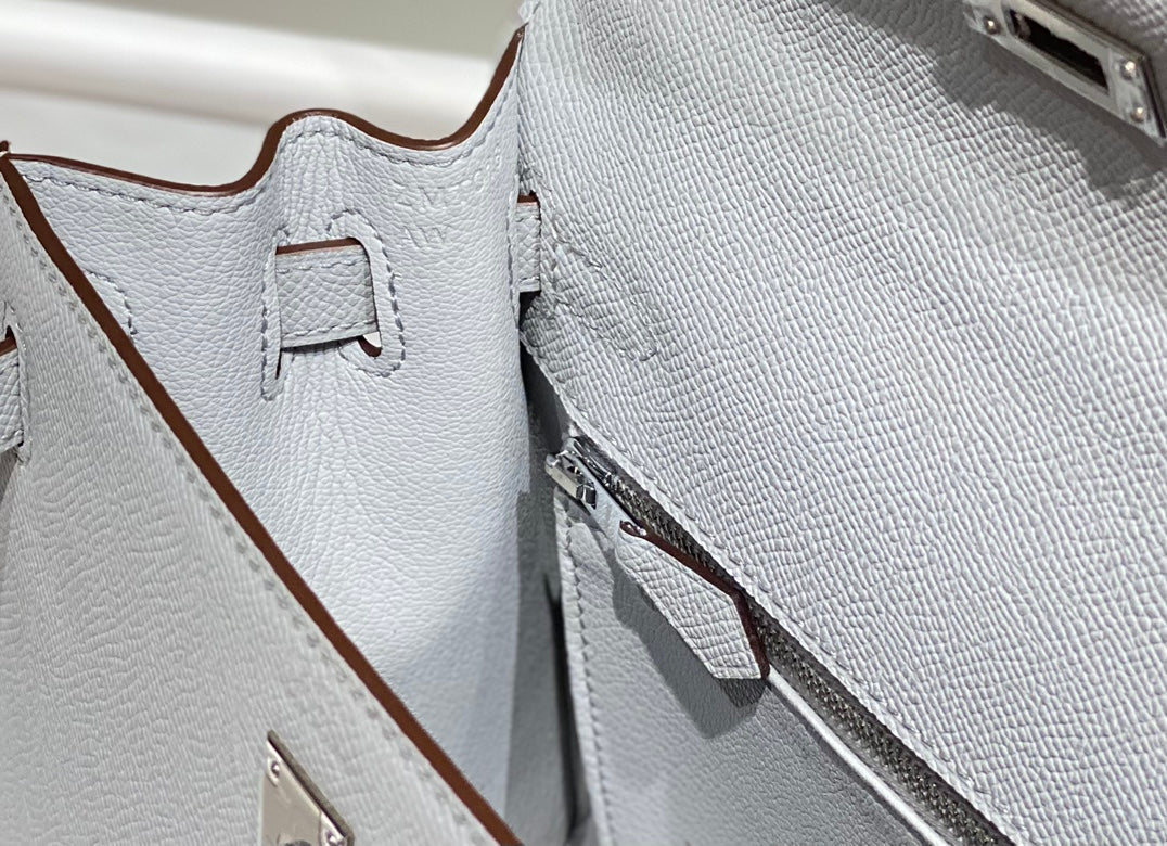 Hermes Kelly 28cm in Gris Perle Epsom Calfskin Palladium Hardware Bag