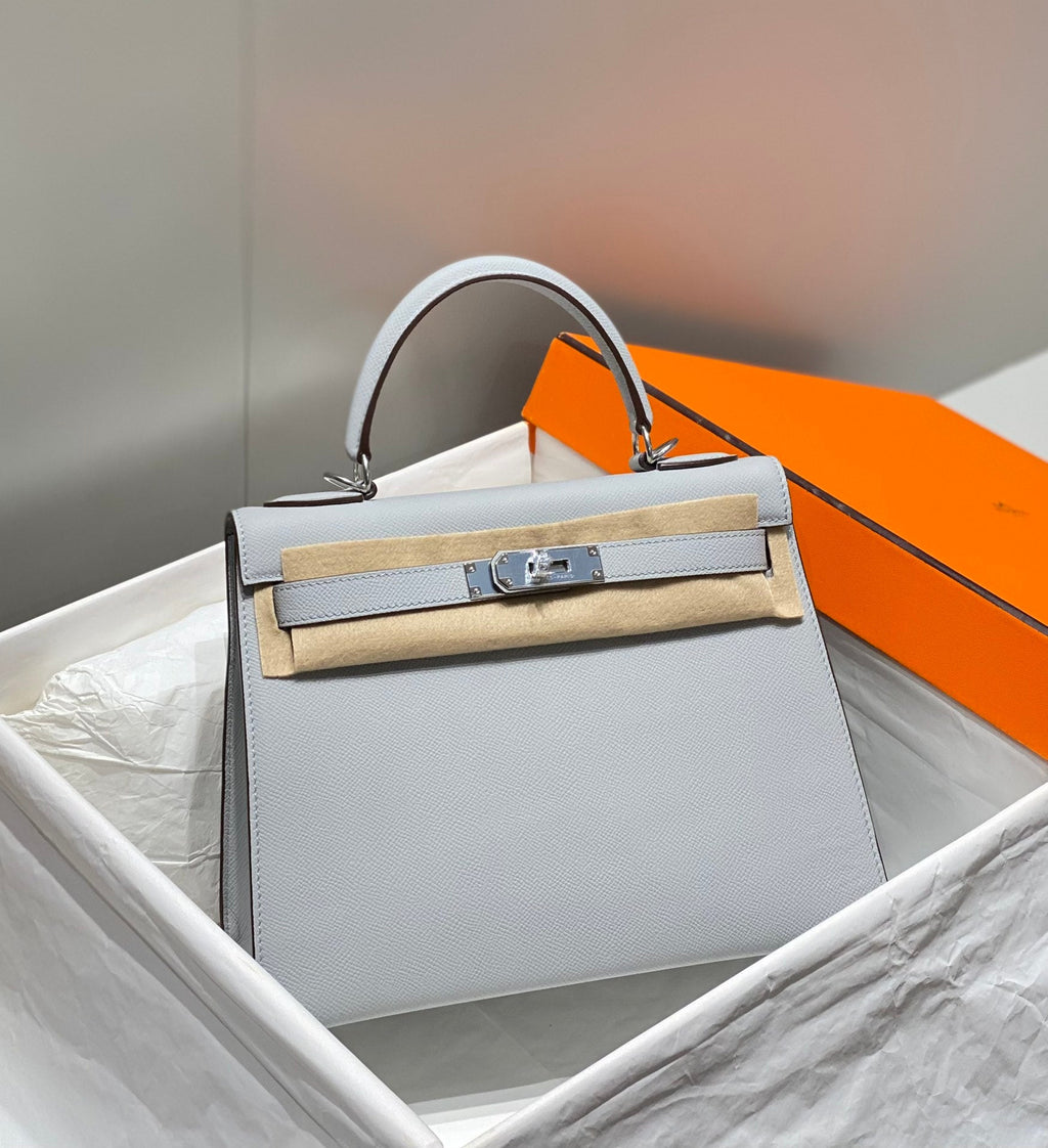 Hermes Kelly 28cm in Gris Perle Epsom Calfskin Palladium Hardware Bag