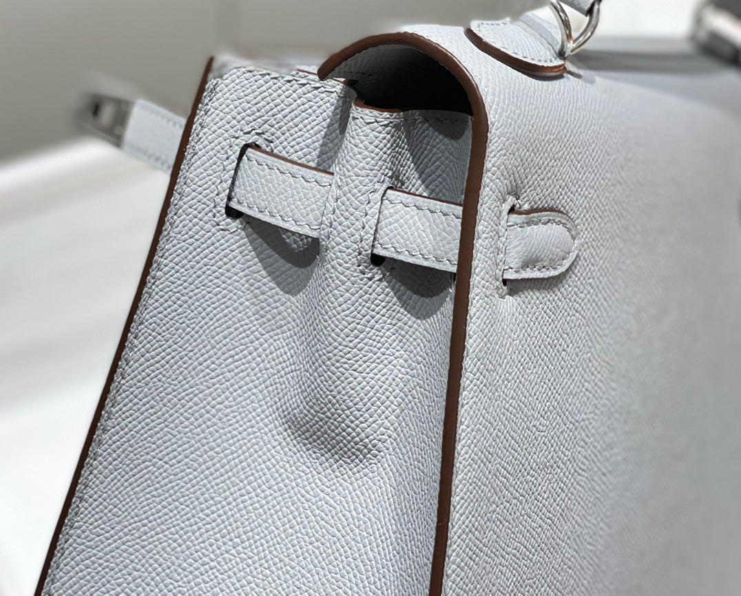 Hermes Kelly 28cm in Gris Perle Epsom Calfskin Palladium Hardware Bag