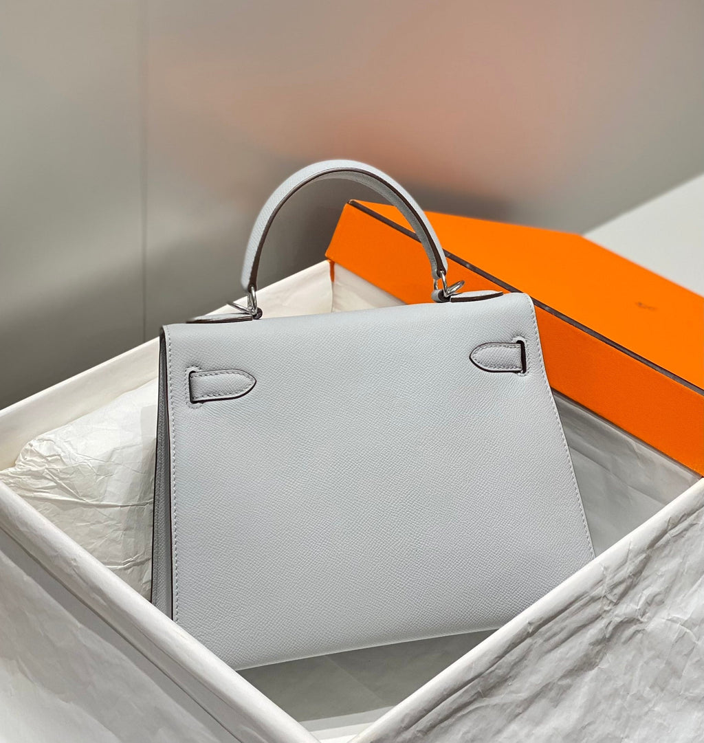 Hermes Kelly 28cm in Gris Perle Epsom Calfskin Palladium Hardware Bag