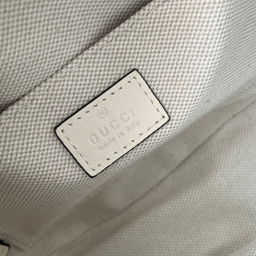 Gucci Small Blondie Oval Shoulder Bag 20 in Off White Calfskin