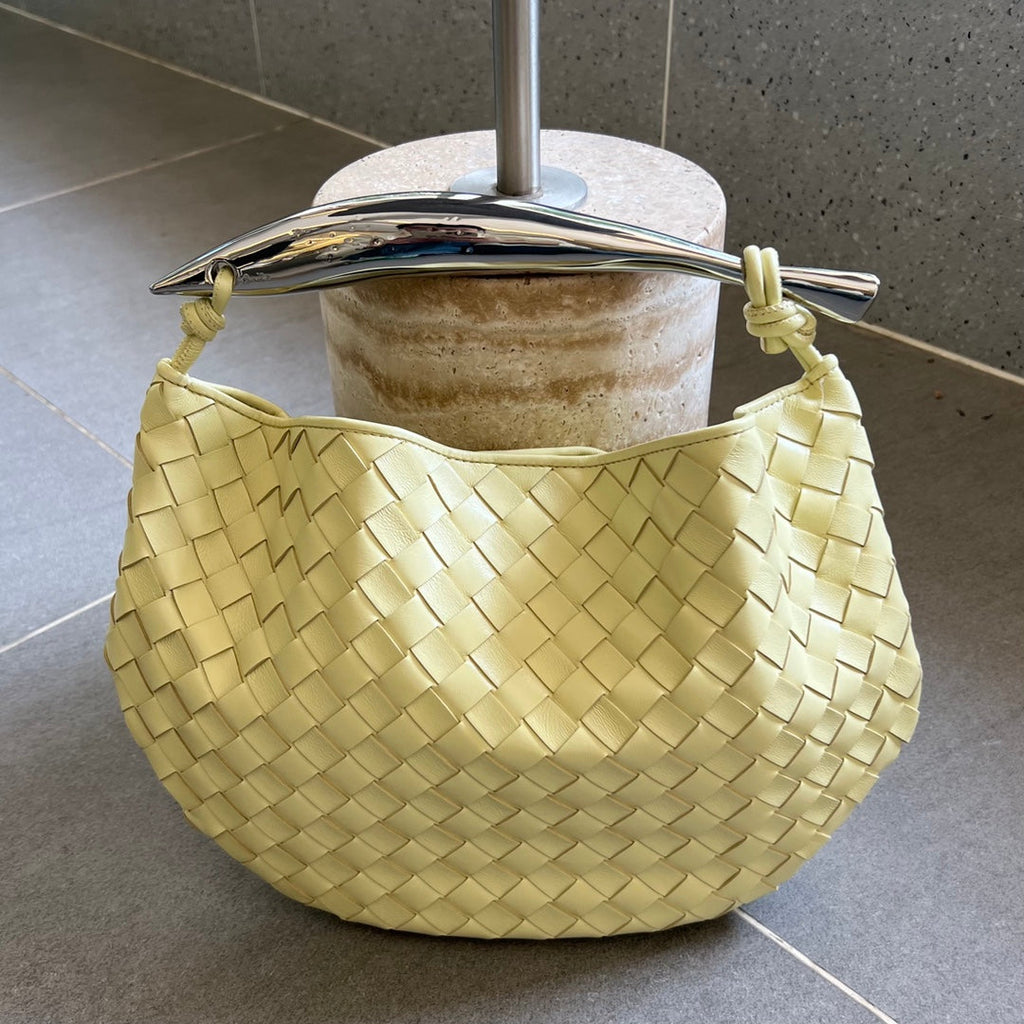 Bottega Veneta Sardine 33 with Chain in Yellow Cream Lambskin Bag
