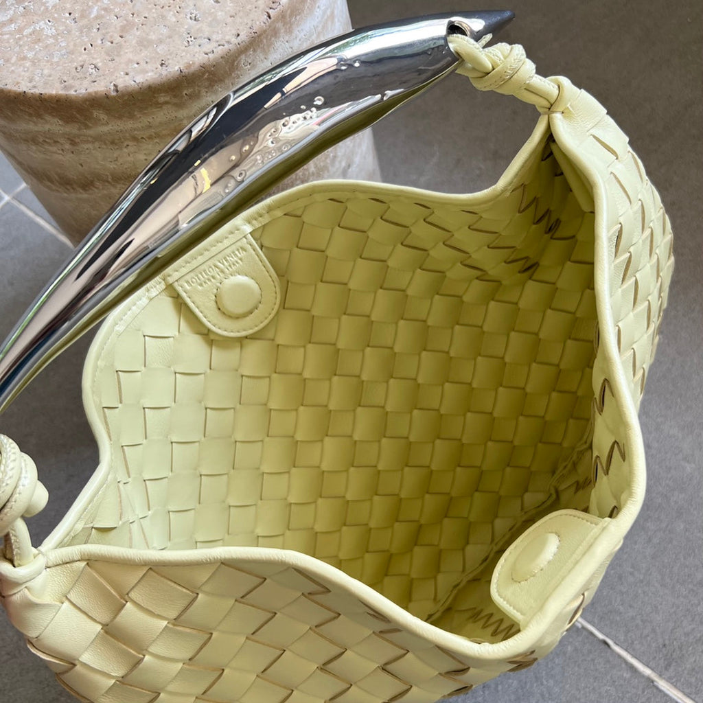 Bottega Veneta Sardine 33 with Chain in Yellow Cream Lambskin Bag