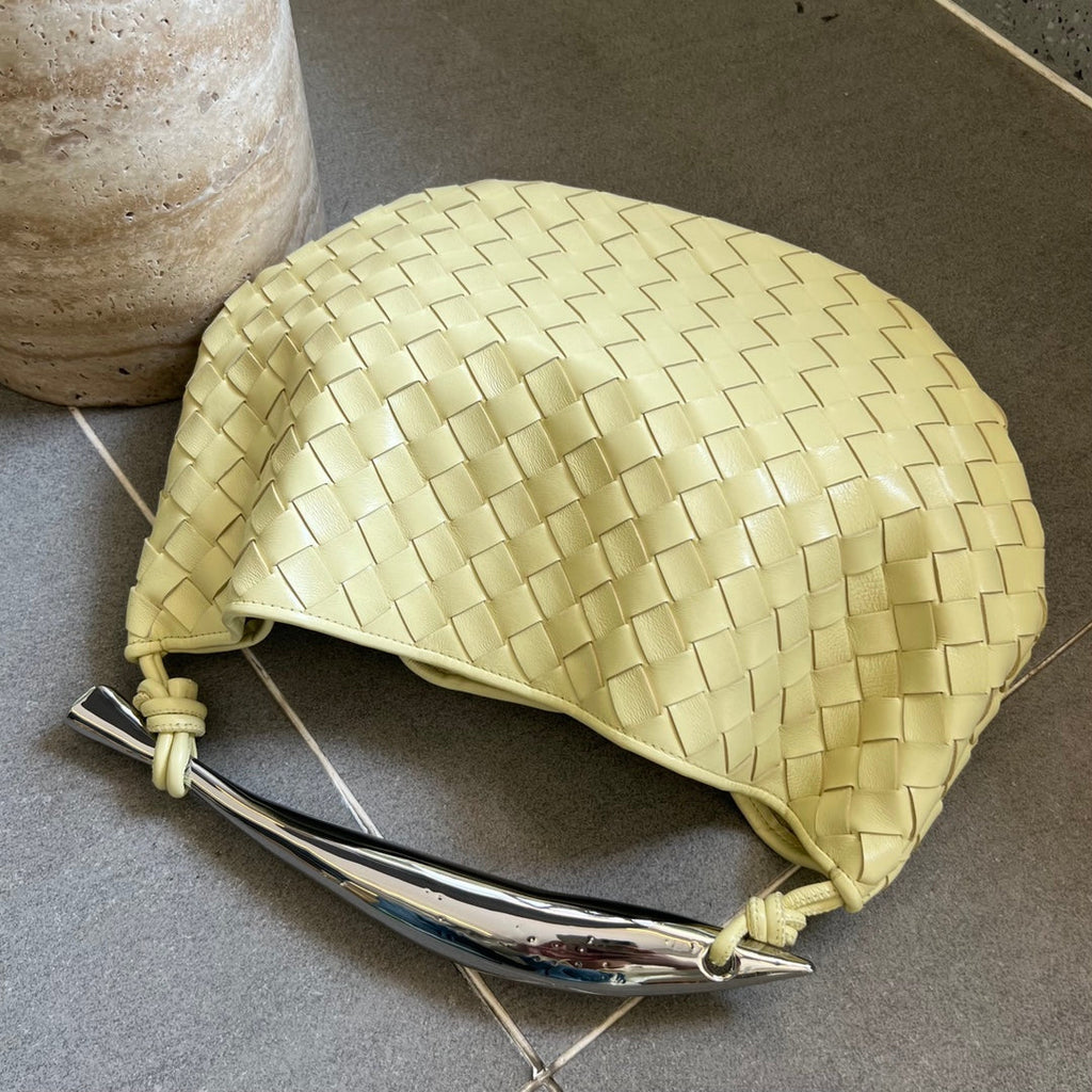 Bottega Veneta Sardine 33 with Chain in Yellow Cream Lambskin Bag