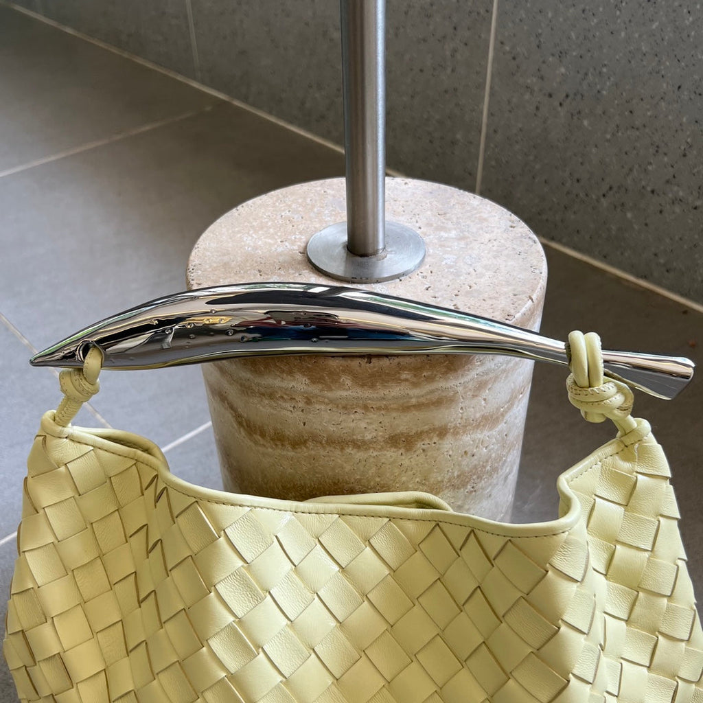 Bottega Veneta Sardine 33 with Chain in Yellow Cream Lambskin Bag
