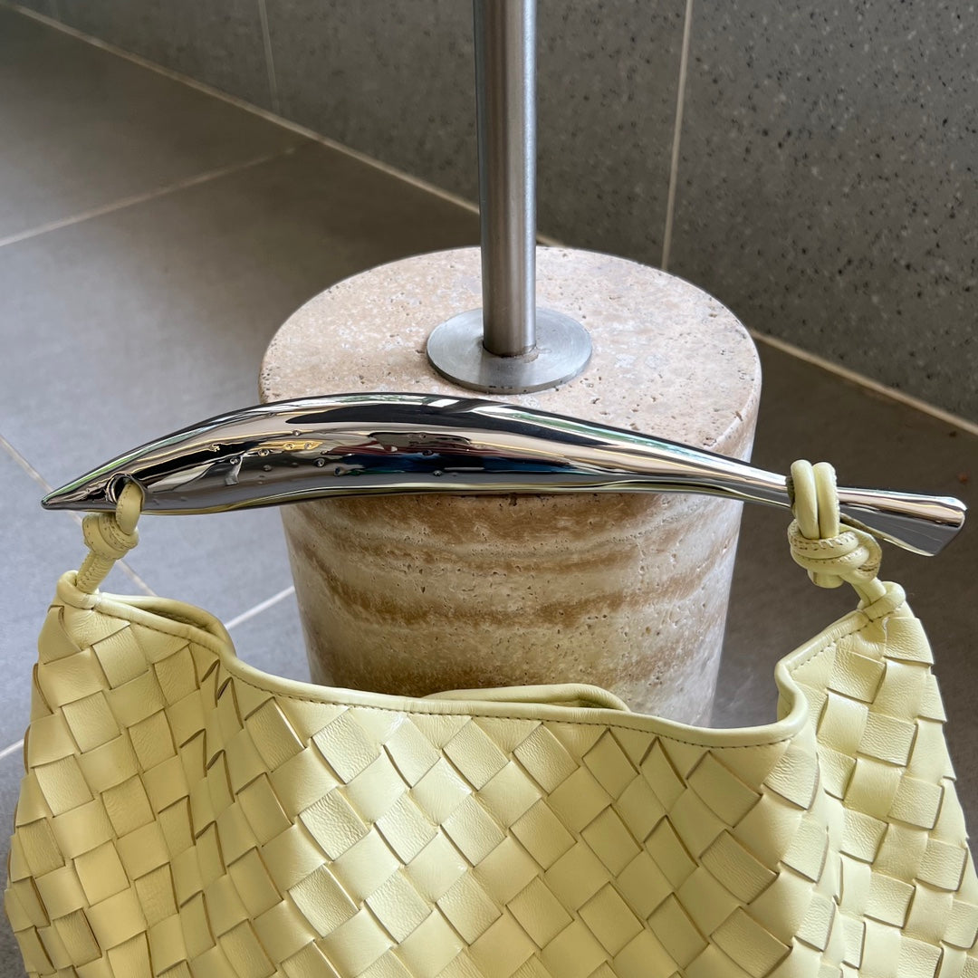 Bottega Veneta Sardine 33 with Chain in Yellow Cream Lambskin Bag